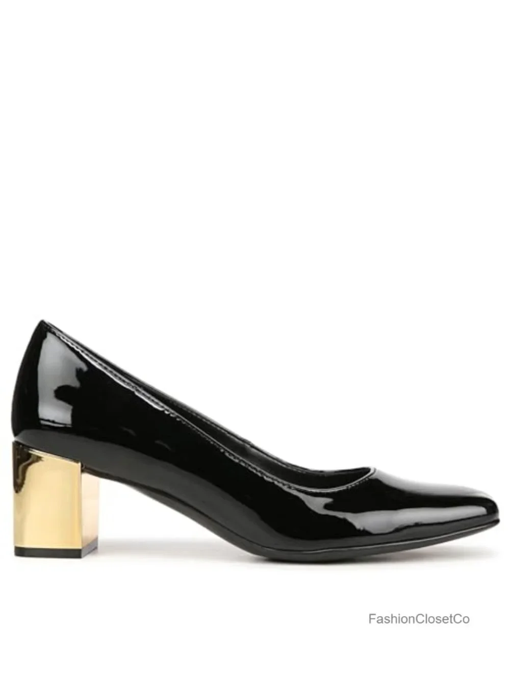 Naturalizer Karina Women's Square Toe Block Heel Pumps - Leather Upper